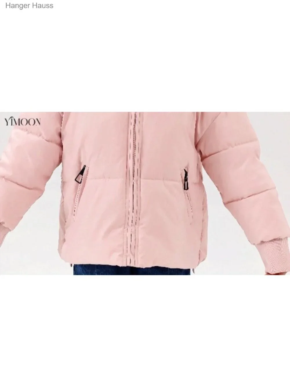Girls Quilted Puffer Jacket Winter Coat Zip Up Insulated Long Sleeve